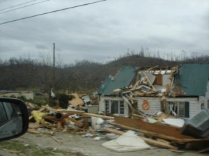 Damage was widespread in Salyersville, Kentucky